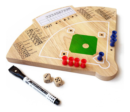 Juego De Mesa De Beisbol Decraft Hecho De Madera