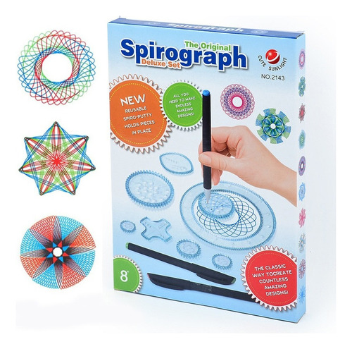 Spirograph Set Dibujo Diy Dibujo Diseños 26 Piezas