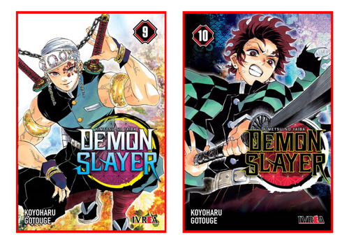 Combo Demon Slayer - Kimetsu No Yaiba 9 A 10 - Manga -ivrea