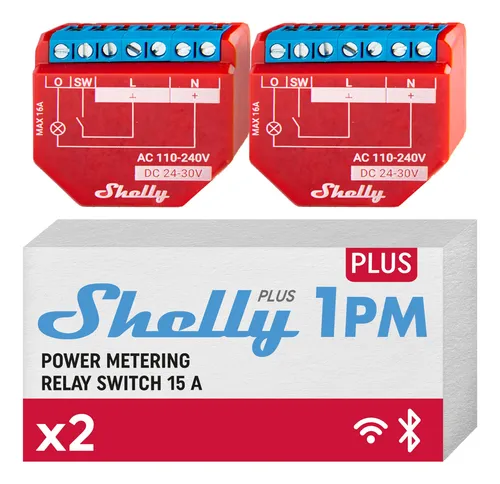 Shelly Plus 1pm Ul - Interruptor De Relé Inteligente Wifi .