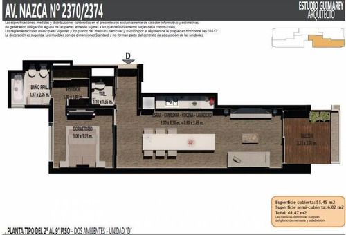 Imagen 19 de 22 de Unidades De 1 1/2 Y 2 Ambientes Aptos Profesionales