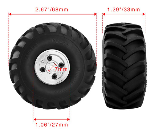 Llantas De Rueda De Monstruo De Aleación Globact Rc 68 *