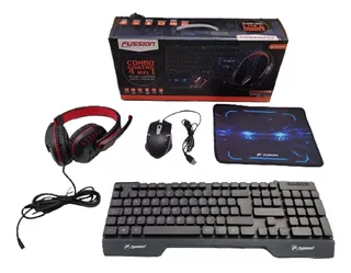 Kit Gamer Teclado Audifonos Mouse Fussion Acustic Kit-2001