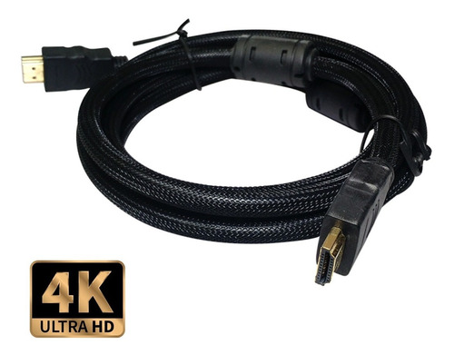 Cable Hdmi Ultra Hd 4k 1.8 Metros Imagen Y Audio De Calidad