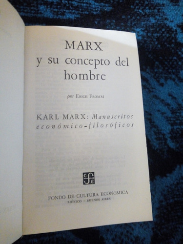 Marx Y Su Concepto Del Hombre (Usado)