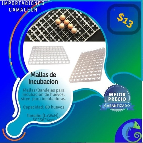 Imagen 2 de 9 de Bandeja Malla Gaveta Incubadora Industrial 88 Huevos Gallina