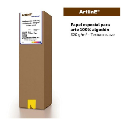 Rollo Papel Arte Textura Suave 320g Algodón Kronaline Art703
