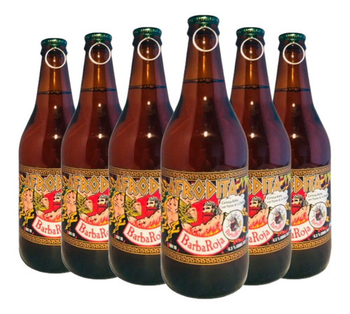 Cerveza Barba Roja Afrodita Pack X 6 X 500ml. Con Maracuya