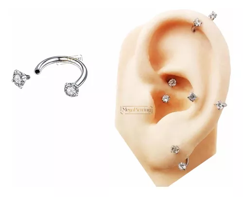 Piercing Ferradura Nariz Haste Fina De 0.8mm Aço Cirúrgico