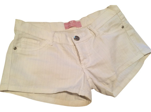 Short Jeans Basico Mujer Blanco - Talle M ( 38 / 40 )