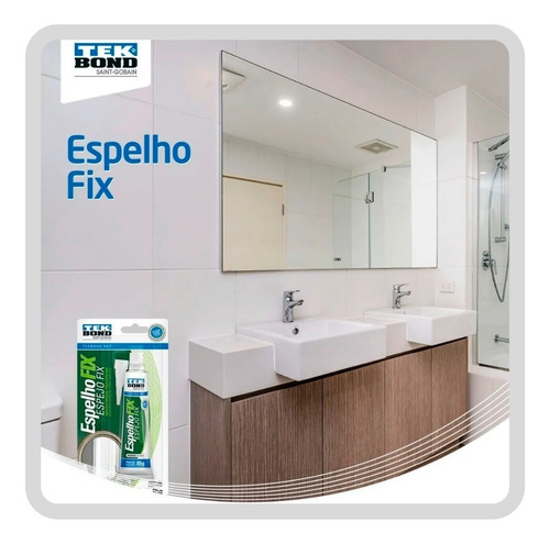 Cola Adesivo Para Espelho Vidros Extra Forte 85g Fix Tekbond