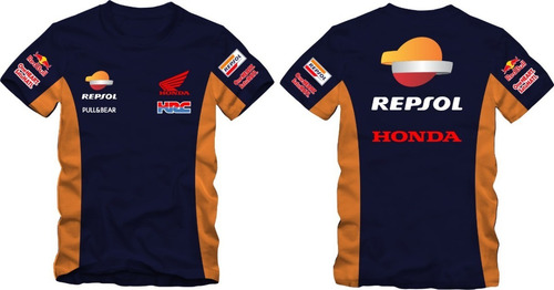 Imagem 1 de 7 de Camisa Honda Racing Team Repsol Marquez 93 Camiseta Ref.260
