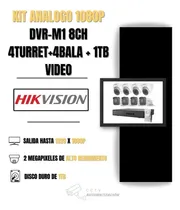 Comprar Kit Analogo 1080p 4turret+4bala + 1tb Video Hikvision Agua