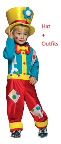 Funny Clown Clothes Set Kids Performance Clothes