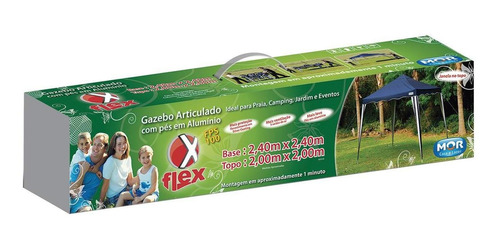 Tenda Gazebo Articulado 3x3m Praia Piscina Jardim X-flex Mor