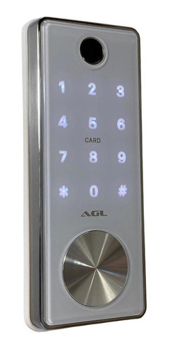 Imagem 1 de 7 de Fechadura Digital Agl T12 Branca Bluetooth Com Aplicativo