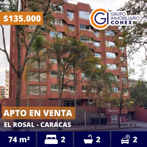 Se Vende Apartamento 74m2 2h/2b/2p El Rosal 7541