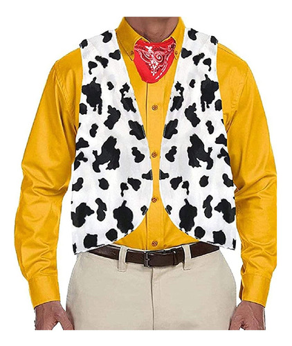 Smifcaalor Chaleco De Disfraz Con Estampado De Vaca Para Hom