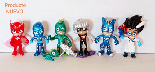 Muñecos Héroes En Pijamas Pjmask 6 Personajes Y Accesorios