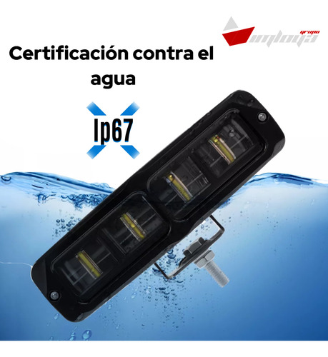 Par Barras Faros Led Lupa 6 PuLG Luz Blanca-ámbar Autos Moto