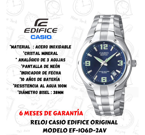 Reloj Casio Edifice Ef-106d Original