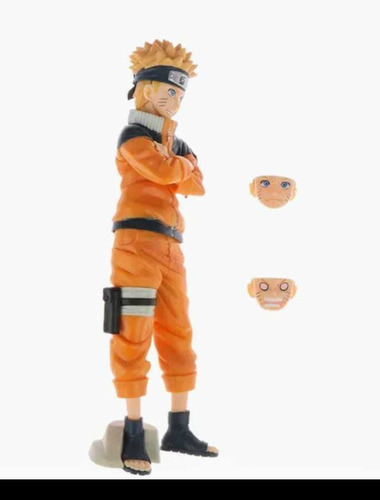 Figura De Naruto Uzumaki De 22cm Caras Intercambiables