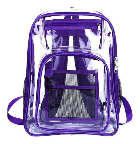 Mochila Transparente Correa Reforzada De Pvc Resistente Al
