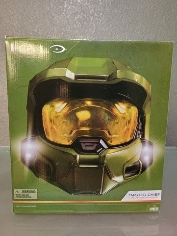 Halo Master Chief Casco De Lujo Soporte Luces Led Colección