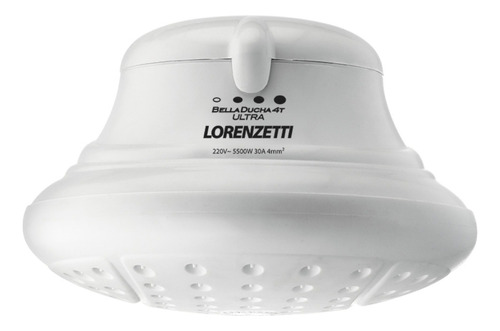 Chuveiro elétrico de parede Lorenzetti Bella Ducha 4T branco 5500W 127V