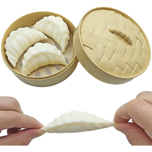 3pcs Dumpling Squishy, Dumpling Stress Ball, Steamed St...