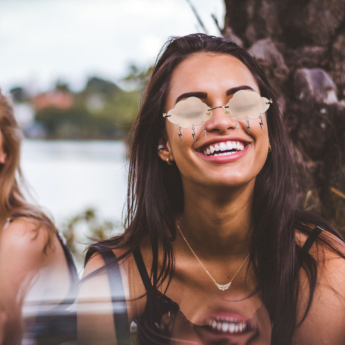 Gafas De Sol Con Forma De Nube Irregular, Gafas De Sol Sin M