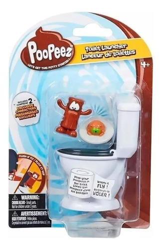 Poopeez Pack De 2 Figuras Kawaii Con Inodoro Baño Lanzador