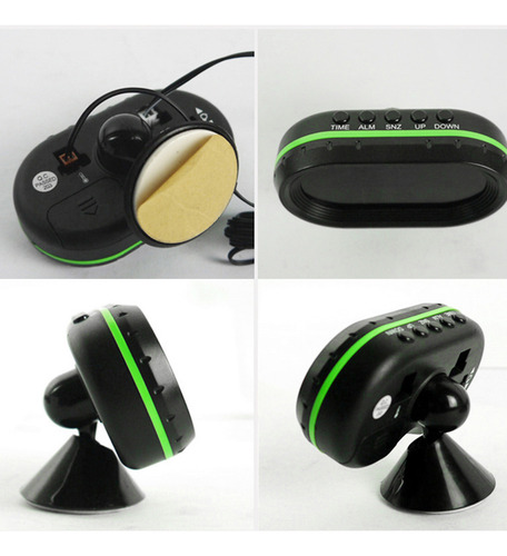 S Reloj Digital Termómetro Coche 12v Led Dual Temperatura
