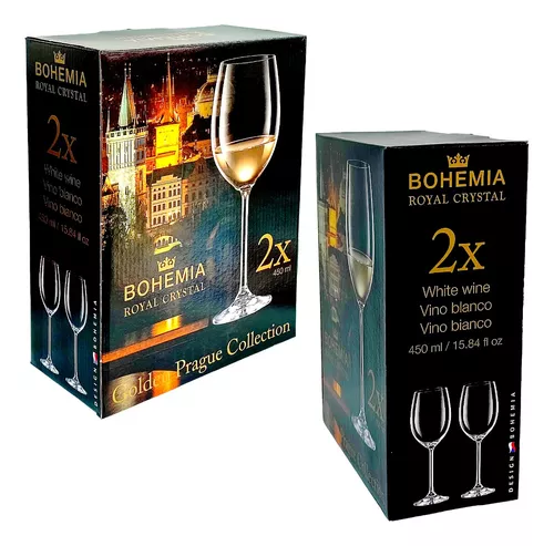 Copa de Vino de Cristal Bohemia 450ml Set x 2 Unidades - Epiphany