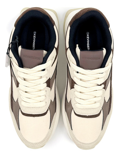 Zapatilla Hombre Moda Beige Fina Chocolate Lewis Kevingston