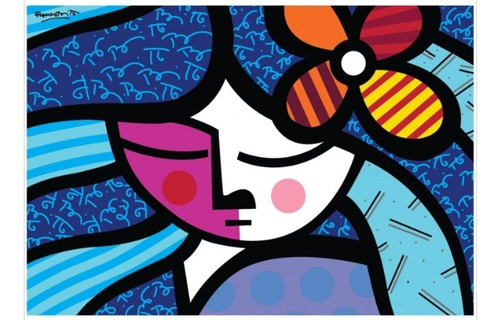 Bluebird Puzzle 1000 Pzs - Romero Britto - Girl With Flower