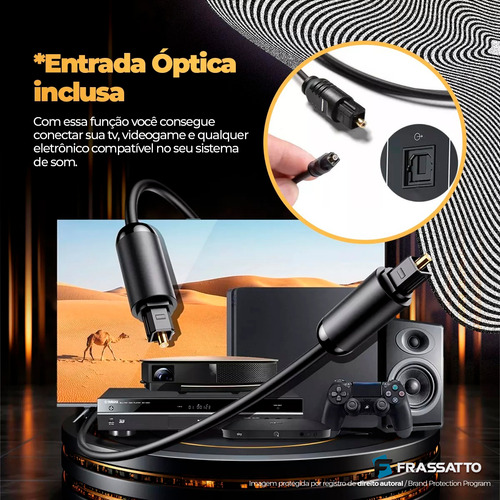 Som Ambiente Academia Optical Bluetooth + 12 Arandelas Jbl