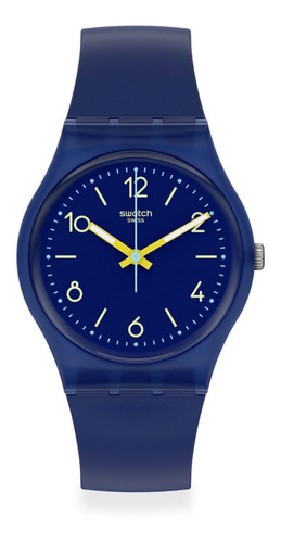 Reloj Swatch Indigo Swing De Silicona Azul Para Mujer