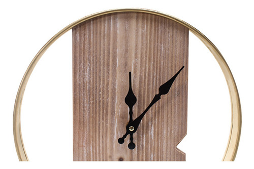 Reloj De Pared Crown Baccara Abdel Metal Y Mdf Color de la estructura Madera