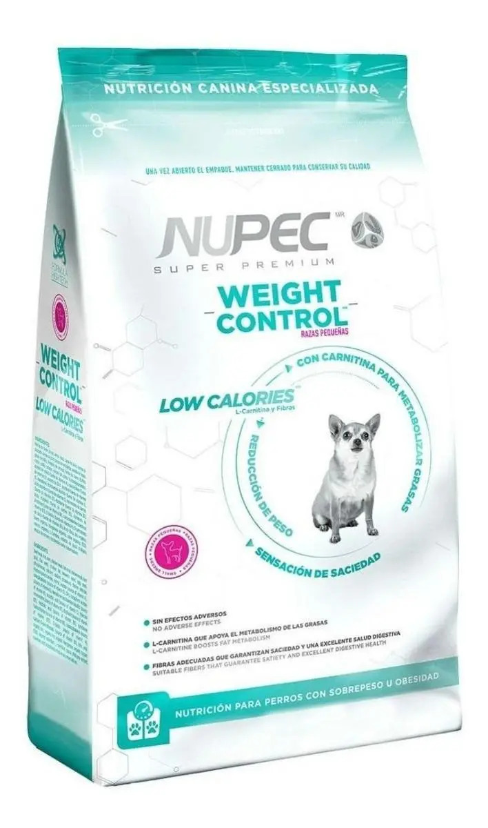 Grupo Nutec Nupec Nutrición Especializada Weight Control Perro Adulto Pequeña Mix 8 kg Bolsa Seca