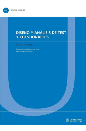 Libro Diseã¿o Y Analisis De Test Y Cuestionarios - Renom ...