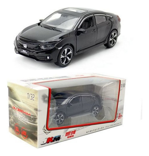 Miniatura Honda Civic 2019 Metal Escala 1:32 Luz Y Sonido