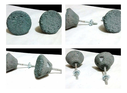Imagen 4 de 6 de Tiradores Para Muebles Cajones Puertas Manijas Cemento X 6u