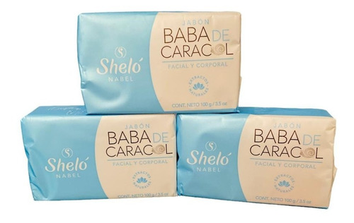 3 Pack Jabón Baba De Caracol Shelo