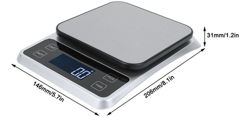 Báscula De Cocina Digital De Acero Inoxidable