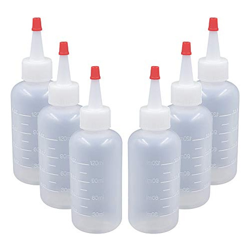 Botellas Plásticas Edoblue 120ml Con Tapa Roja - Pack De 6 -