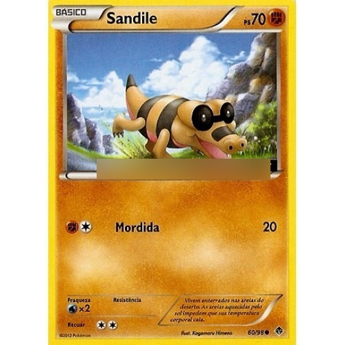 Sandile - Pokémon Físico Comum - 60/98 - Pokemon Card Game