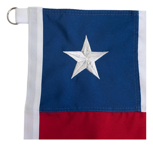 Bandera Chilena 35x55 Cm Con Estrella Completamente Bordada