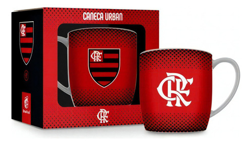 Caneca Porcelana Urban 360ml - Flamengo 2 - Brasfoot