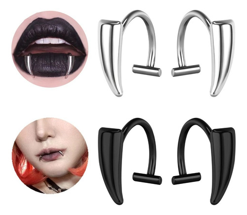 Brazalete Para Labios Falso De Acero Inoxidable Sin Piercing